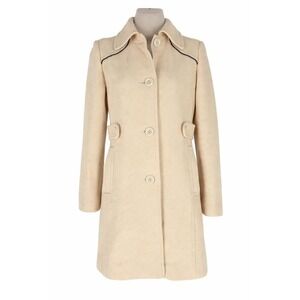 American Rag Cream Wool Stadium Jacket Lined-Size Small